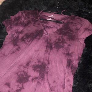 Burgundy Tie dye shirt